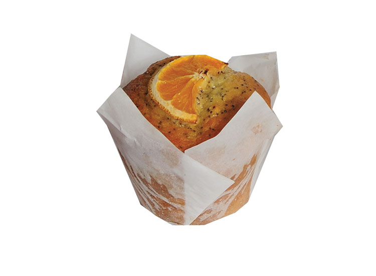 orange and poppyseed muffin